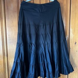 Elegant Black Tiered Skirt